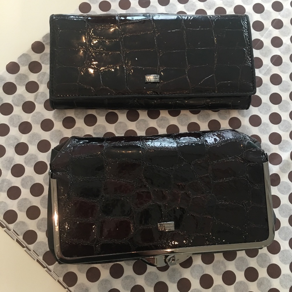 Wanlima  Lady’s Set Wallet & Cosmetic Bag Leather